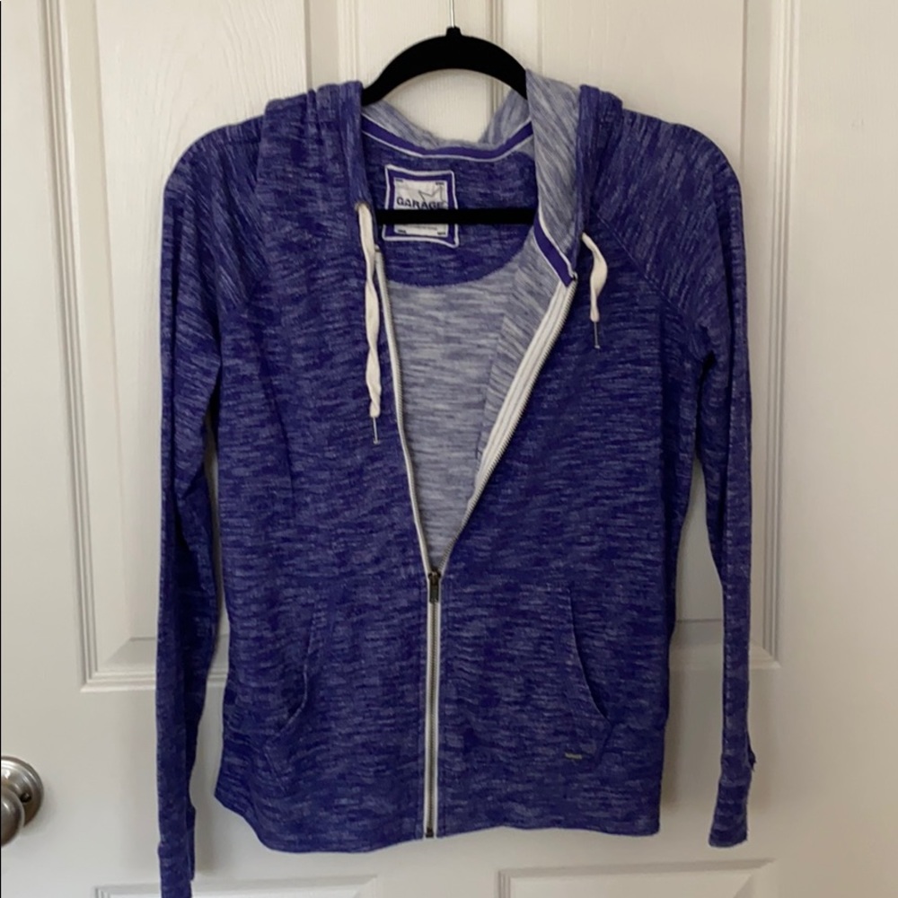 Long sleeve zip up jacket with hood